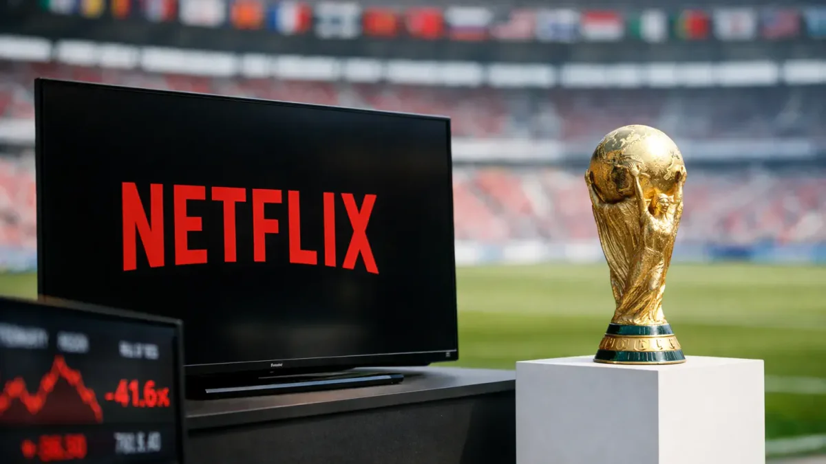 Netflix股票在一年内下降41.6%,但公司获得2030年世界杯的版权