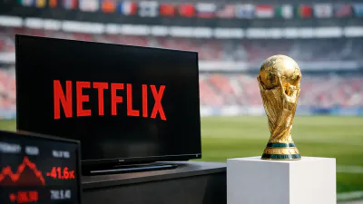 Netflix股票在一年内下降41.6%，但公司获得2030年世界杯的版权