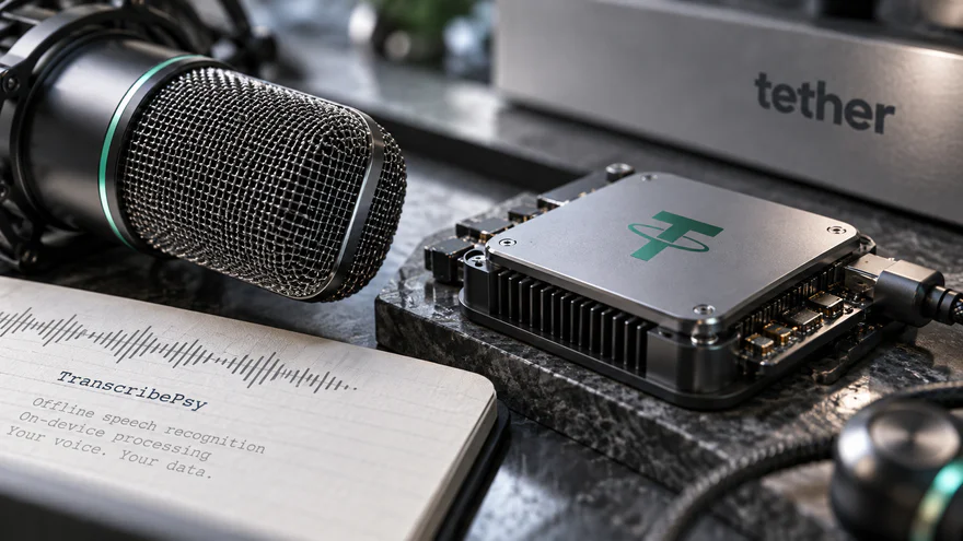 Tether startet Offline-Spracherkennungsmodell TranscribePsy