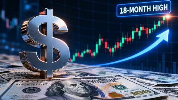 美元指数达到18个月高点