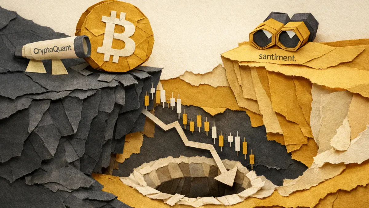 CryptoQuant과 Santiment, 비트코인의 지역 바닥 접근 신호 포착