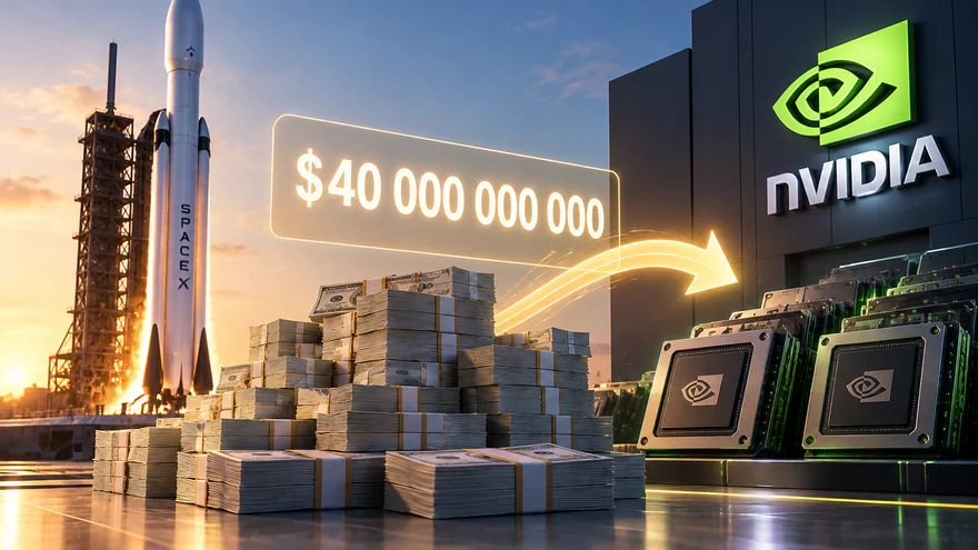 تخطط SpaceX لجمع 40 مليار دولار لشراء رقائق Nvidia