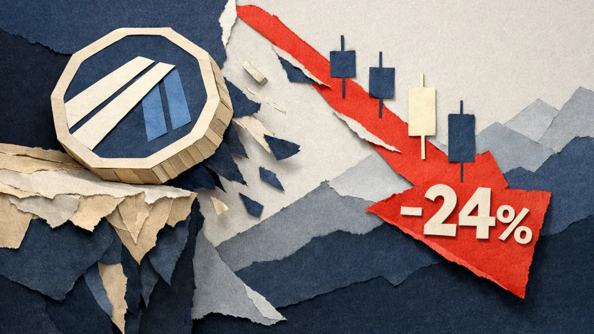ARB потерял 24% за месяц, несмотря на рост активности в сети Arbitrum