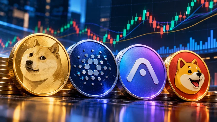 Анализ цен на Dogecoin, Cardano, Aave и Bonk: текущие уровни и тренды