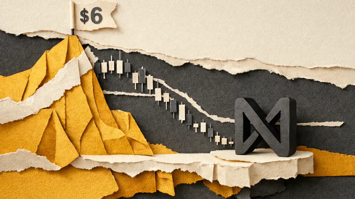 NEAR cotiza alrededor de $4.97 tras la corrección desde el pico de $6.00