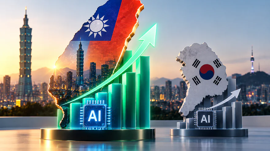 Taiwán supera a Corea en el comercio de acciones en el mercado de IA