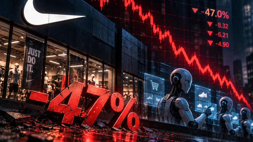 Nike теряет 47% акций, а ИИ-агенты могут усугубить ситуацию