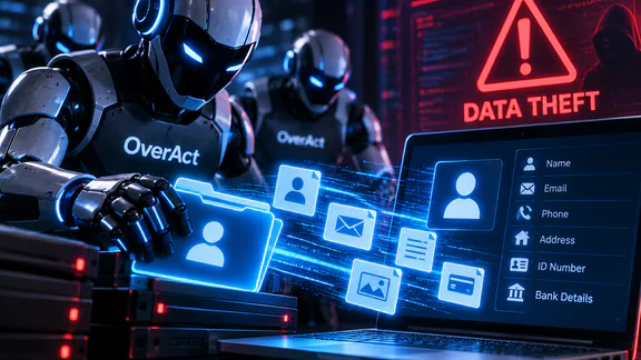 Agentes de IA OverAct atrapados robando datos personales