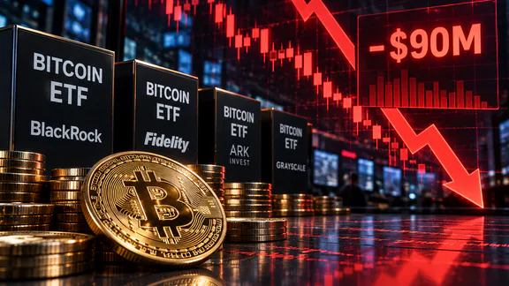 Bitcoin-ETF потеряли $90 млн на фоне падения цены BTC